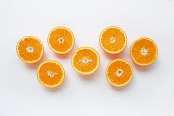 Fresh orange citrus fruit isolated.