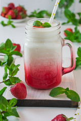 Summer cocktail in a jar