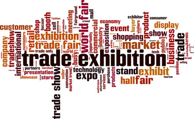 Obraz premium Trade exhibition word cloud
