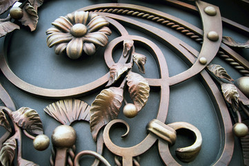 metal gates in beautiful forged processing