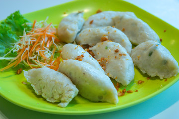 Fish balls In green color palette