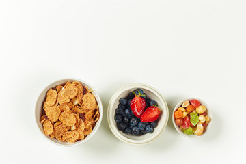 Healthy diet breakfast ingredients