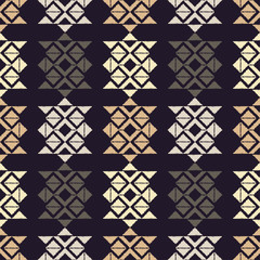 Fototapeta premium Ethnic boho seamless pattern. Hand hatching. Traditional ornament. Geometric background. Tribal pattern. Folk motif. Textile rapport.