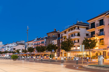 CAMBRILS, SPAIN - SEPTEMBER 16, 2017: Museu d'Hist'ria de Cambrils - Torre del Port. Copy space for text.