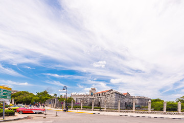 CUBA, HAVANA - MAY 5, 2017: View of Castillo de la Real Fuerza. Copy space for text.