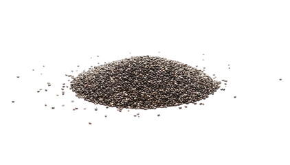Chia seed pile isolated on white background