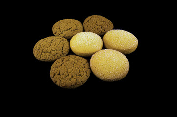 Flower of oatmeal and corn biscuits