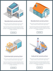 Obraz premium Residential and Industrial Page Vector Illustration