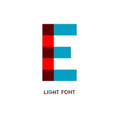 E Light Font Vector Template Design Illustration