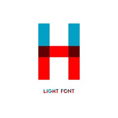H Light Font Vector Template Design Illustration