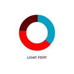 O Light Font Vector Template Design Illustration