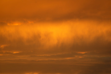 clouds of golden color