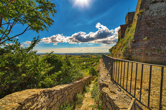 view of the countryside to the sea