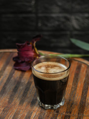 black coffee (portion of hot coffee)