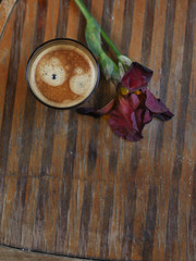black coffee (portion of hot coffee)