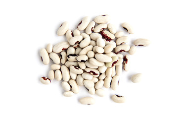White bean isolated on white background.