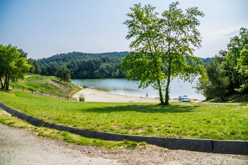 Lac de la Cavayère, Carcassonne, Aude, Occitanie, France. 