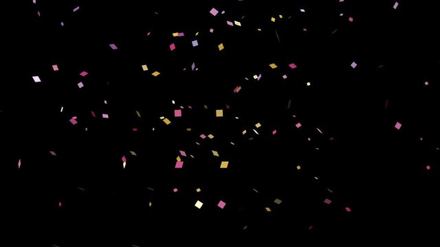 Confetti Party Popper Explosions animation with optional luma matte. Alpha Luma Matte included. 4k video