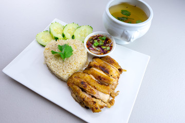 Grilled chicken with rice