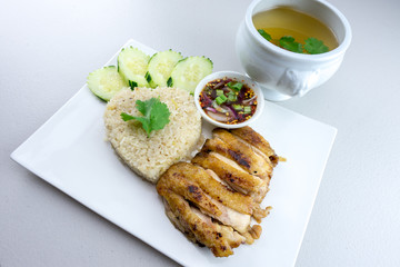 Grilled chicken with rice
