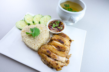 Grilled chicken with rice