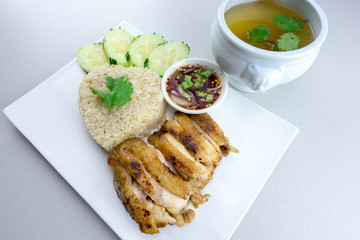 Grilled chicken with rice