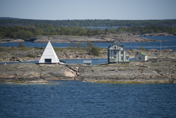 Kobba klintar old pilot station in the archipelago of Mariehamn Aland