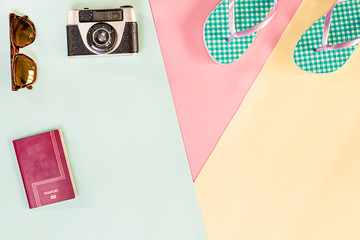 Summer accessories, items to travel and go to the beach