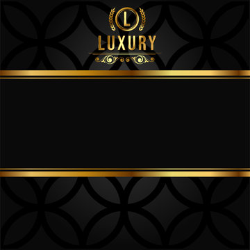 Luxury banner with golden elements