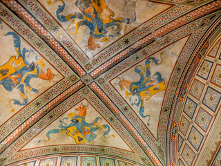 Fototapeta na wymiar Chapel Ceiling, Sarzana Italy