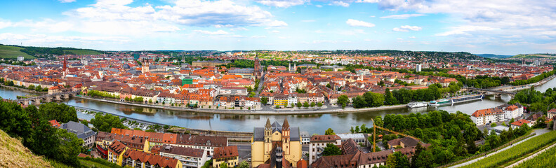 Obraz premium Panorama Würzburg