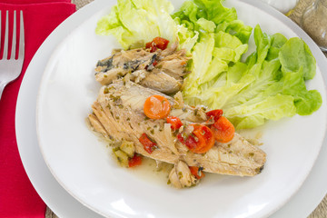 filet de maquereau au vin blanc