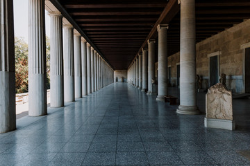 Columns from a temple in Athens, Greece