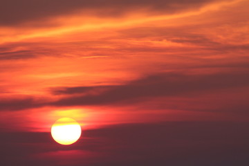 Coucher du soleil dans l'océan indien - Sun set in Indian Ocean