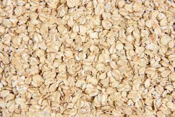 Rolled oats isolated on white background.