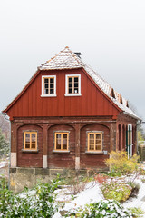 historische Umgebindehäuser in Waltersdorf Zittauer Gebirge