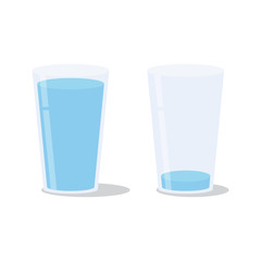 Vector illustration. Glass of water. Isolated icon. - 207408329