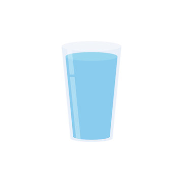 Glass of water. Isolated icon. Vector illustration