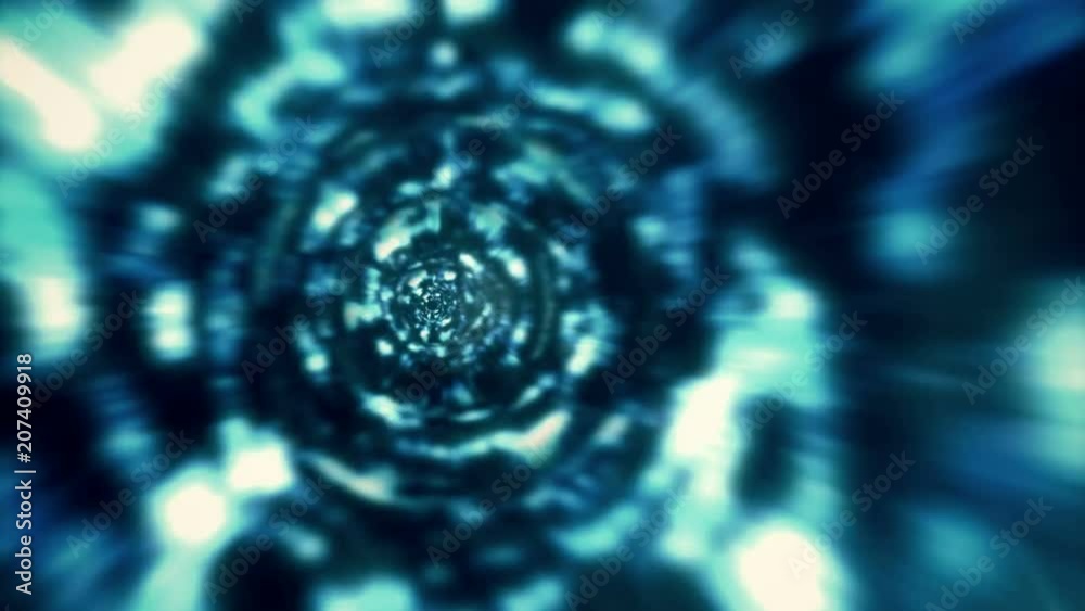 Canvas Prints abstract jump in space in hyperspace among stars and flying in the wormhole