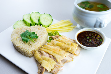 Hainanese chicken rice