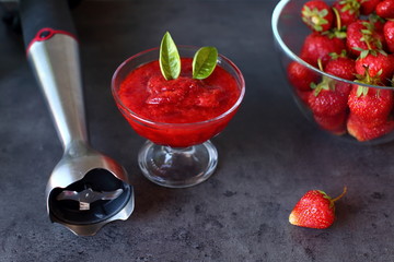 The red strawberry is a juicy and the most sumptuous fruit with a lot of vitamins.