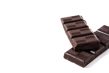  Chocolate bar  isolated on white background. Copyspace