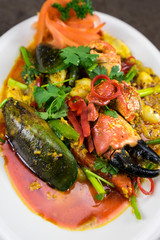Stir-fried crab curry