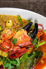 Stir-fried crab curry