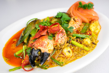 Stir-fried crab curry