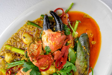 Stir-fried crab curry
