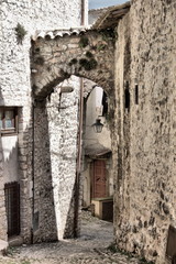 Urban scenic in Monteleone di Spoleto, Italy