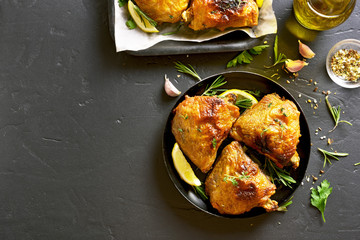 Grill chicken thighs