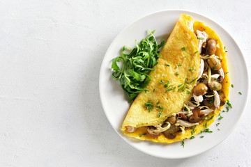Omelet, top view