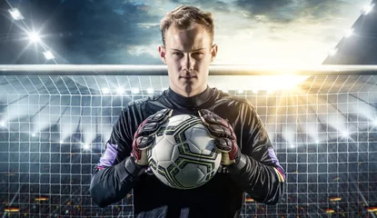 Foto auf Acrylglas Fußball Torwart-Portrait